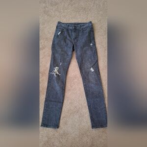 Men's Distressed Gray Jeans